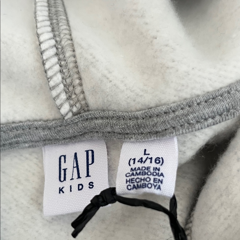 GAP Kids Gray Fleece Hoodie - Picture 9 of 9
